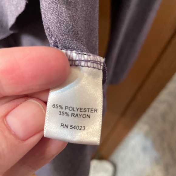 Banana Republic Lavender Purple Heathered Ruffle Top XL Women - Picture 4 of 4